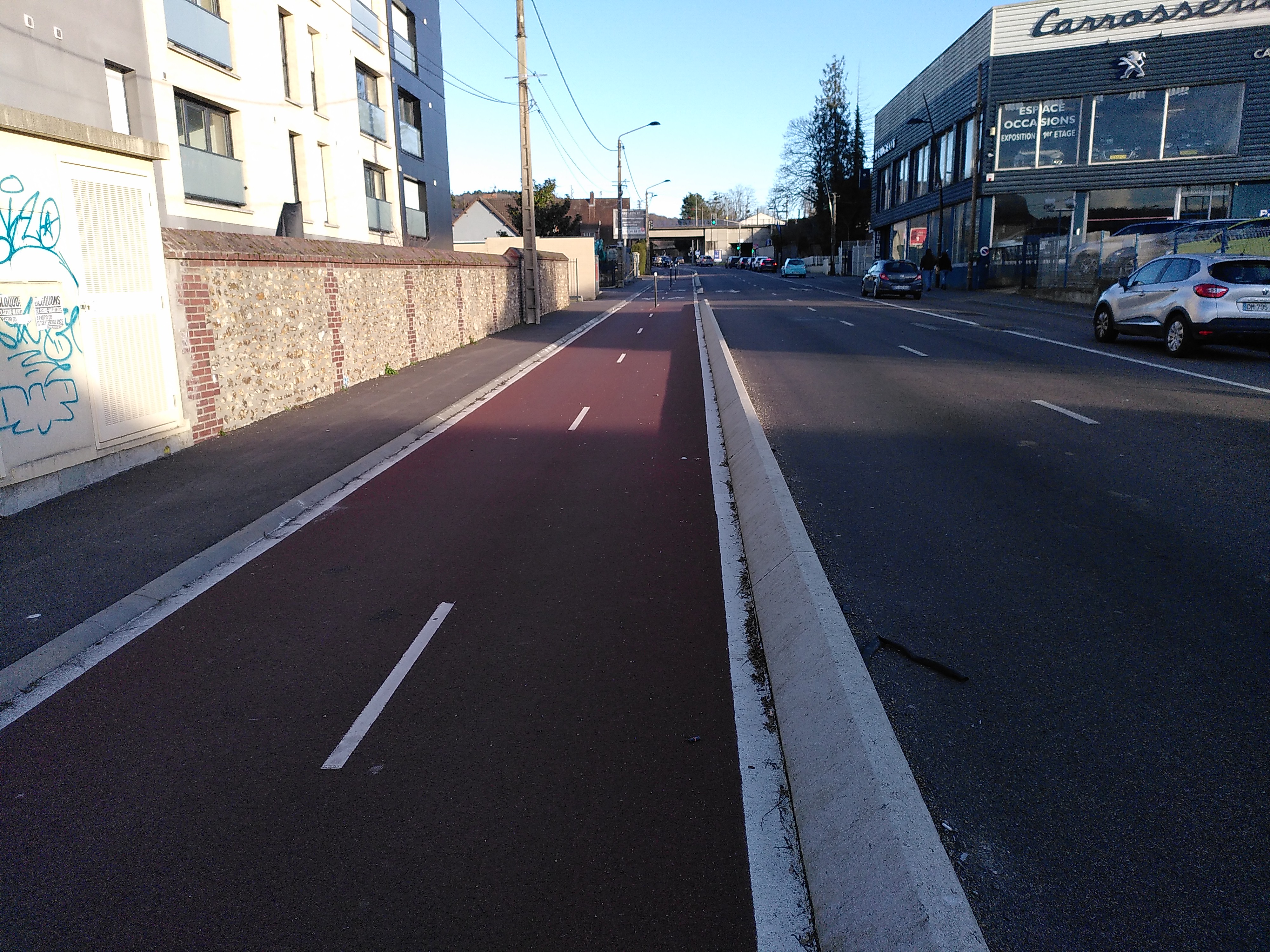 Aperçu de l'itinéraire 10 sur la rue Charles de Gaulle à Notre-Dame-de-Bondeville