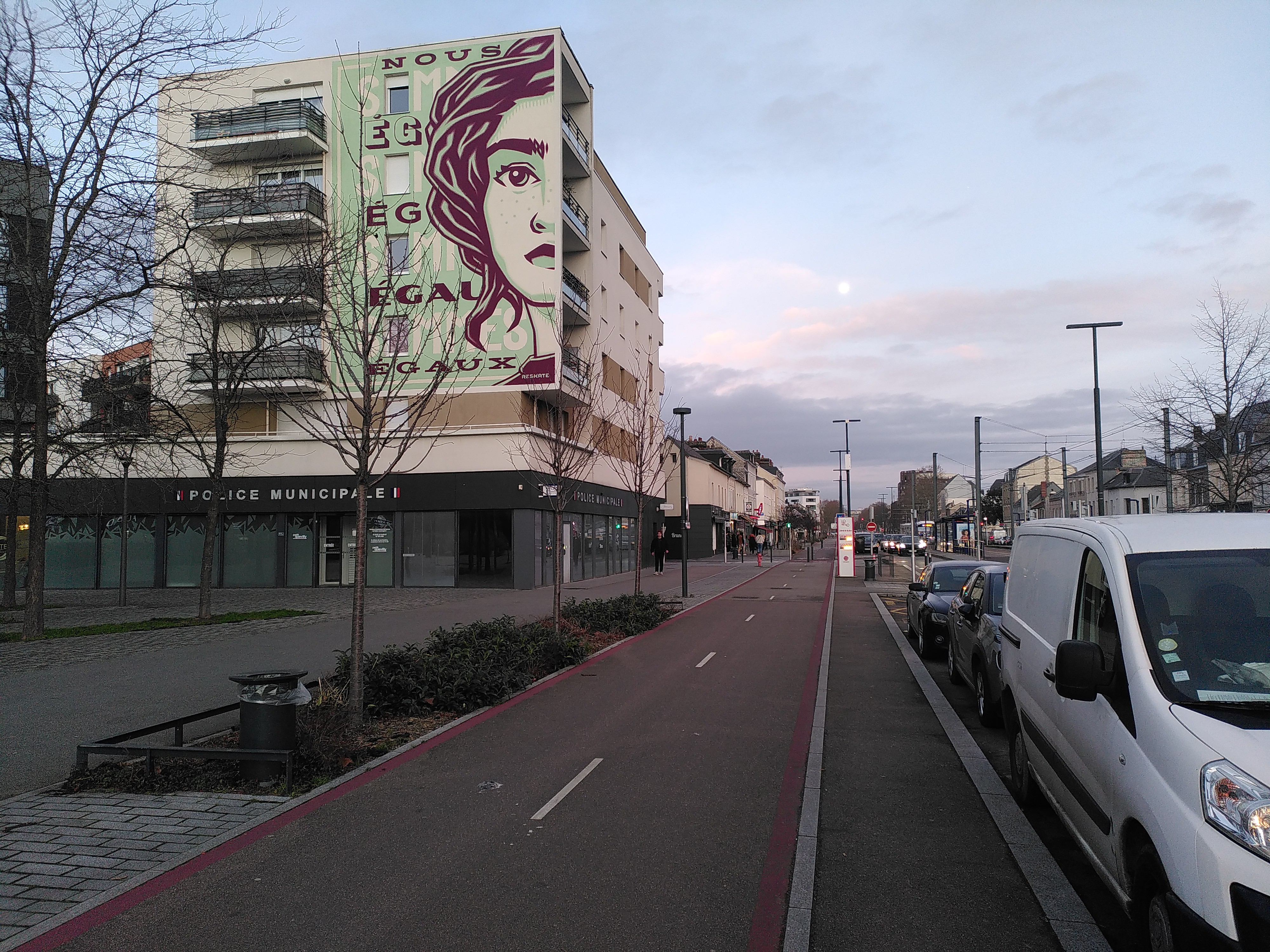Aperçu de l'itinéraire 3 sur l'avenue Jean Jaurès au Petit-Quevilly