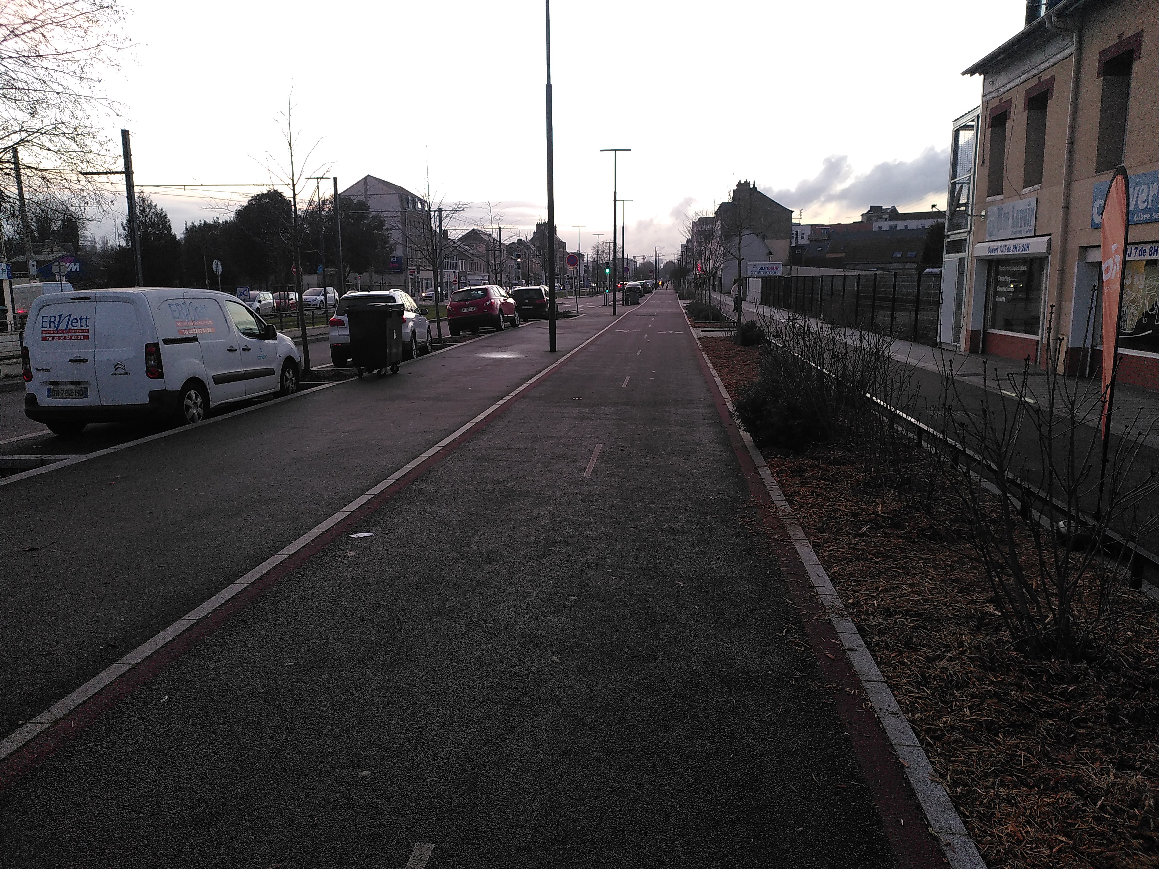 Aperçu de l'itinéraire 3 sur l'avenue Jean Jaurès au Petit-Quevilly